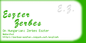 eszter zerbes business card